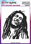 Ütü Ile Yapışan Tekstil Dtf Baskı Görseli Bob Marley
