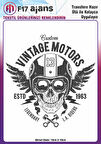 Ütü Ile Yapışan Tekstil Dtf Baskı Görseli Custom Vintage Motors