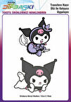 Kuromi Ütü ile Yapışan Tişört Tekstil Transfer Dtf Baskı