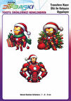 Ironman Demiradam Yılbaşı Noel Ütü ile Yapışan Tişört Tekstil Transfer Dtf Baskı