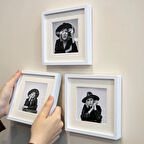 Nobbystar Yapışkanlı Sök-Tak Paspartulu Beyaz 14x14cm POLA Kare Fotoğraf Çerçevesi - 3'lü Paket