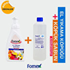 F401 Antibakteriyel Köpük Sabun 500 ml Pompalı 1 Adet +F109 Köpük Sabun 1000 m