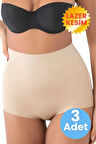 Uniquetrenders Kadın Lazer Kesim  İnceltici ve Toparlayıcı  Slip Külot Korse 3'lü Set