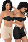 Uniquetrenders Kadın Lazer Kesim İnceltici ve Toparlayıcı Yüksek Bel Boxer Korse 2'li Set