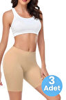 Uniquetrenders Kadın Dikişsiz Doğum Sezeryan Sonrası Toparlayıcı Selülit Önleyici Paçalı Korse 3'lü Set