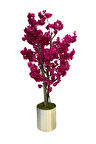 Fuşya Bahar Dalı 140 Cm Yapay Ağaç 20x20 Metal Saksı