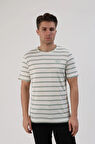  Fibula Moda Çizgili Erkek T-Shirt