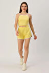 Fibula Moda Sarı Kadın Şort