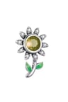  Ay Çiçeği Halka 925 Ayar Gümüş Charm