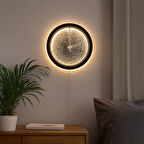 Ay Yüzeyi Temalı Işıklı Dekoratif Duvar Saati