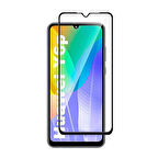 Forzacase Huawei Y6p ile uyumlu Çerçeveli Tam Kaplayan Temperli Ekran Koruyucu - FC003