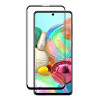 Forzacase Samsung Galaxy A71 ile uyumlu Çerçeveli Tam Kaplayan Temperli Ekran Koruyucu - FC003