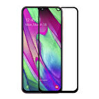 Forzacase Samsung Galaxy A40 ile uyumlu Çerçeveli Tam Kaplayan Temperli Ekran Koruyucu - FC003