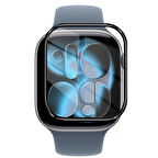 Forzacase Apple Watch 11 46 mm ile Uyumlu Çerçeveli Tam Kaplayan 3D Pet Ekran Koruyucu Film - FC016