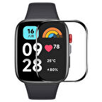 Forzacase Huawei Watch Fit 4 Pro için Çerçeveli Tam Kaplayan 3D Pet Ekran Koruyucu Film - FC016