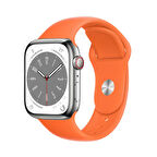 Forzacase Apple Watch 9 45mm ile uyumlu Silikon Kordon Kayış - FC005