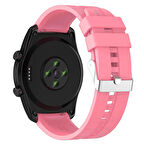 Forzacase Amazfit GTR 47mm için Tokalı Çizgi Desen Silikon Kordon Kayış - FC369