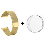 Forzacase Huawei Watch GT4 41mm Metal Mıknatıslı Kordon Kayış + Ekran Korumalı Silikon Kılıf - FC356