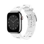 Forzacase Apple Watch 8 41 mm uyumlu Hermes Silikon Kordon Kayış - FC241