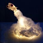 Forzacase Uçan Astronot Tasarımlı Dekoratif Gece ve Masa Lambası - FC362