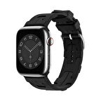 Forzacase Apple Watch 11 Series 46mm ile Uyumlu Hermes Silikon Kordon Kayış - FC379