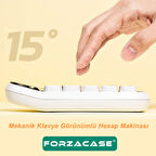 Forzacase Mekanik Klavye Görünümlü LCD Ekran 10 Tuş Hesap Makinesi Sarı - FC637