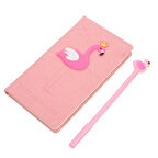 Forzacase Flamingo Desenli Defter + Flamingo Tükenmez Kalem - FC726