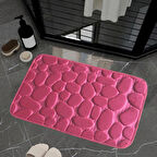 Forzacase Kaymaz Taban Hafızalı Köpük Banyo Paspası - FC796 Pembe