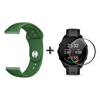 Forzacase Xiaomi Watch S4 ile uyumlu Silikon Kordon Kayış + Ekran Koruma Filmi - FC875