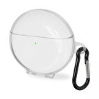 Forzacase Huawei Freebuds 7i ile uyumlu Şeffaf Anahtar Askılıklı Bluetooth Kulaklık Kılıfı - FC927