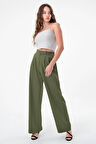 Keten Karışımlı Kore Model Palazzo Pantolon