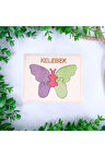Ahşap 5 Parça Kelebek Figürlü Puzzle