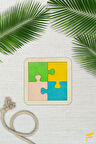 Ahşap Kare Figürlü 4 Parça Puzzle