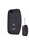 Fiesta Focus B-max Kuga Silikon Anahtar Koruma Kılıfı Siyah Renk