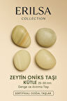 Sertifikalı Zeytin Oniks Taşı Kütle 25–30 mm – Denge ve Arınma Taşı Doğal Enerji Taşı