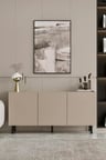 Hitit Konsol Kumtaşı Bej 175 cm (100% MDF) Metal Ayak