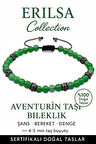 Sertifikalı Terahertz – Koyu Aventurin Taşı Bileklik (İnce Model) – Şans, Huzur ve İçsel Denge Taşı