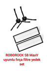 ROBOROCK S8 MaxV uyumlu fırça filtre seti, süpürme fırçası