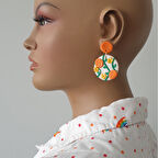 Portakallı Turuncu Yaz Küpesi