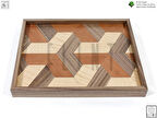 El yapımı Ceviz Meşe Elma Ağacı Üç Boyutlu Ahşap Çerezlik Kahve Sunum Tepsisi (TASARIM ÜRÜN) 23 Cm