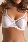 Yeni İnci Kadın Desteksiz Balenli Askı Transparan Detaylı Toparlayıcı Sütyen (1640)