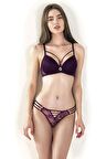Le jardin Kadın 5055-B Destekli Dolgulu Dantelli İpli Sütyen Takımı