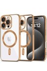 Newface Apple iPhone 16 Pro Max Kılıf Kross Magneticsafe Kapak - Çöl Titanyum