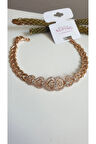 ÇELİK BİLEKLİK XUPİNG BALIK SIRTI TAŞLI ROSE GOLD RENK ANTİALERJİK KARARMAZ SERİ 18 CM FMACCESORİES