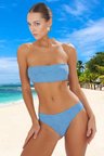 Modern Straplez Bikini Takımı Yaz Koleksiyonu Esnek Kumaş Klora Dayanıklı Özel Tasarım