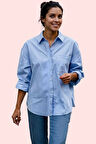 Kadın Terrycotton Kumaşlı Rahat Gömlek Günlük ve İş Hayatı İçin Yaz Aylarının Vazgeçilmezi