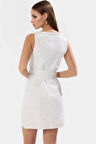 Pamuk Brode Mini Elbise A Kesim Kuşak Detayı Yazlık Rahat Kullanım Özel Tasarım Ve Şık
