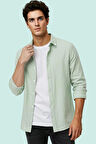 Erkek Uzun Kollu Gömlek Regular Kalıp Keten Karışımlı Günlük ve İş Hayatı İçin Özel Günler