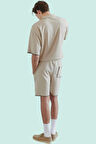 Erkek Kısa Boy Dikiş Detaylı Şort Pamuk Günlük Yaşam İçin Hafta Sonu Yaz Aylarının Vazgeçilmezi