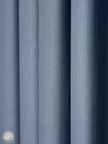 Favolli İndigo Rengi Pileli Keten Dokulu Fon Perde 
